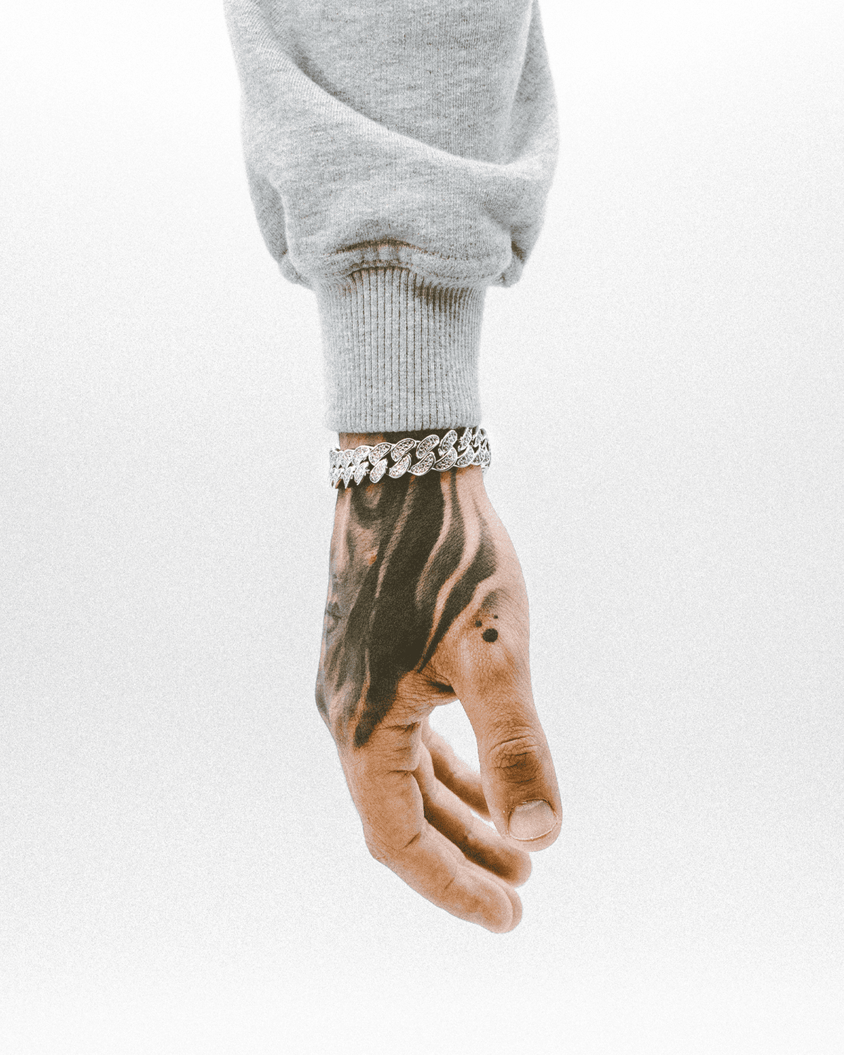 Iced Cuban Bracelet - 12mm White Gold - Stella Club