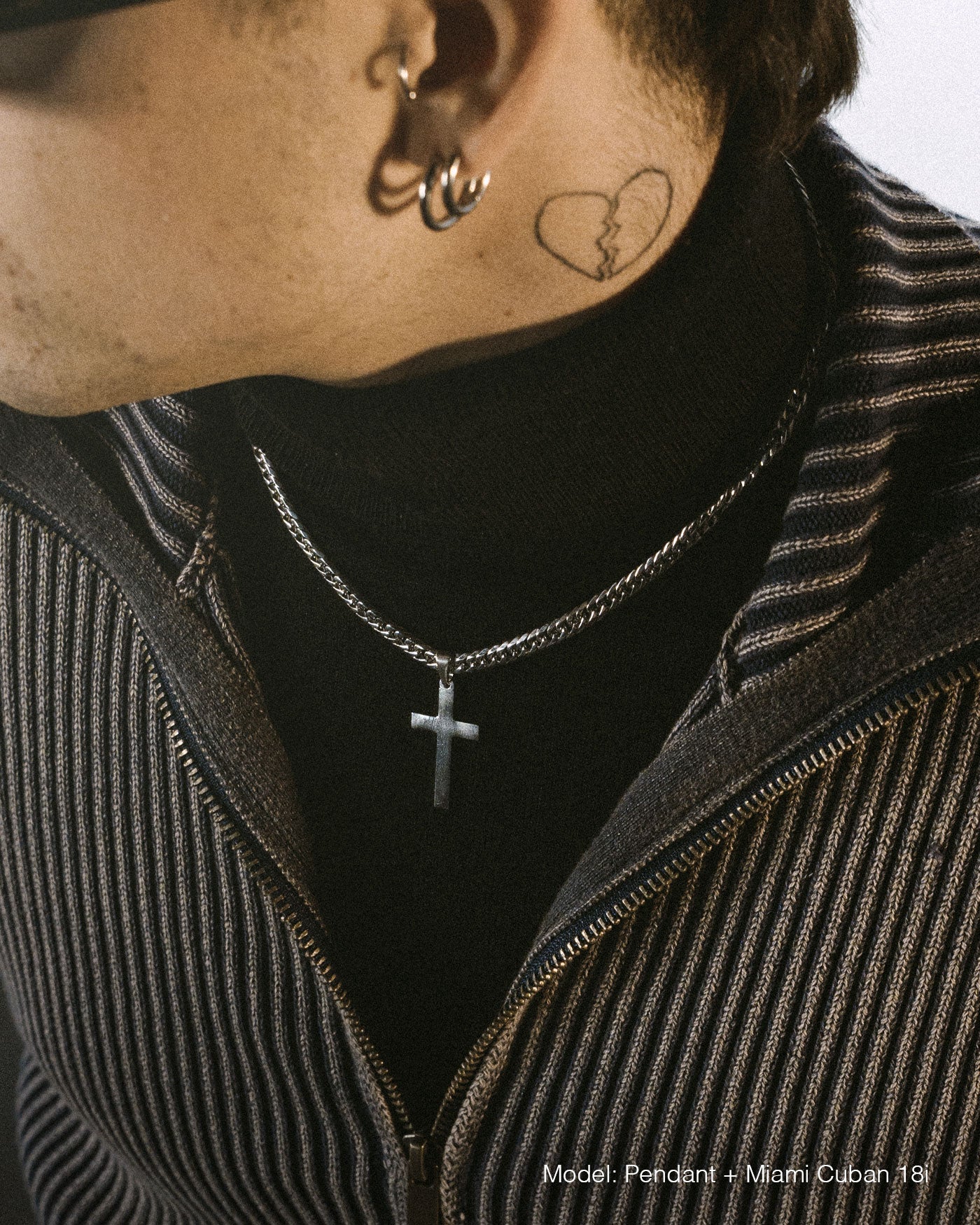 Modern Cross - White Gold