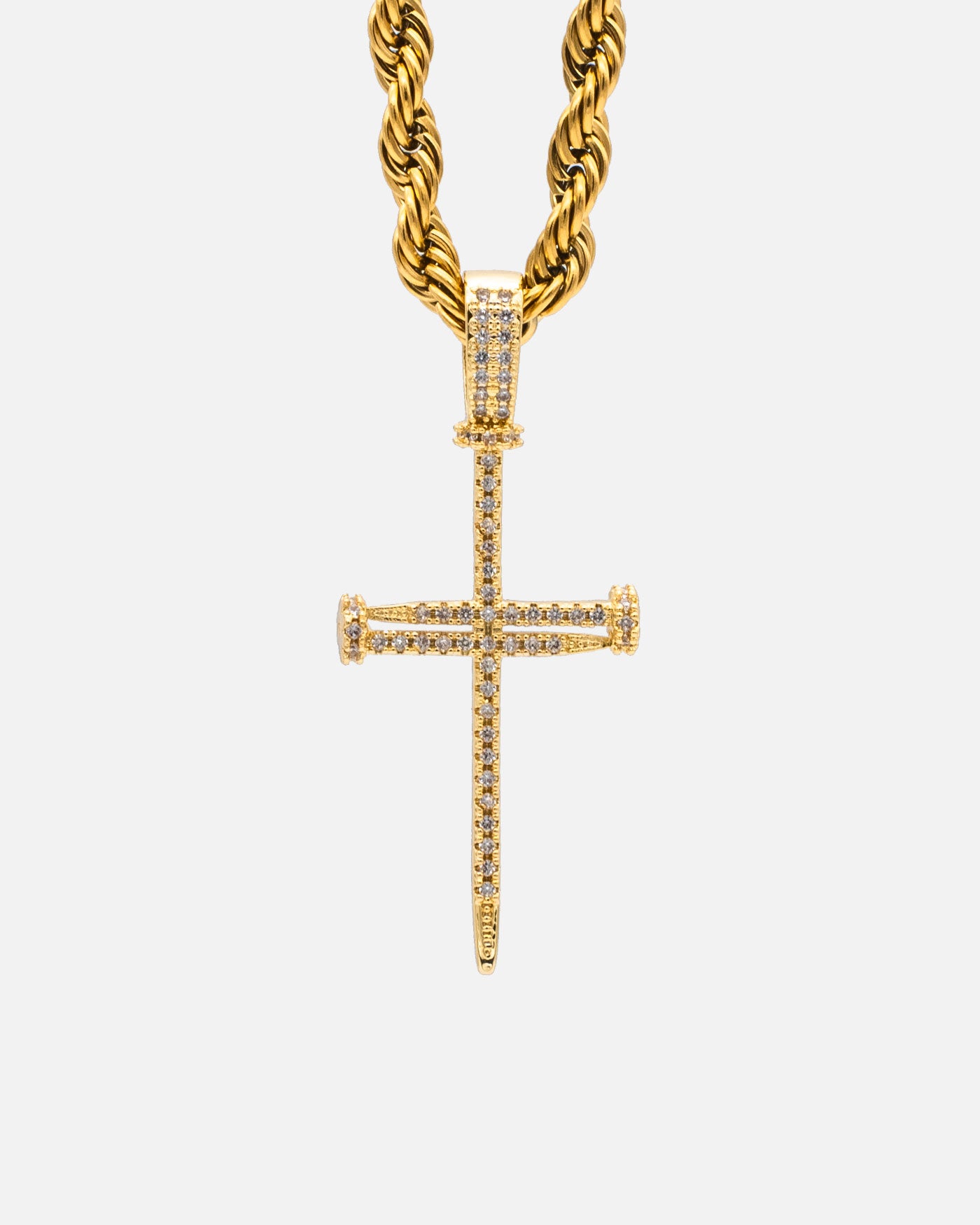 Cross Holy Nail Yellow Pendant